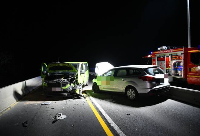 Weinheim: Eine Person bei Unfall auf B38 verletzt (Update)