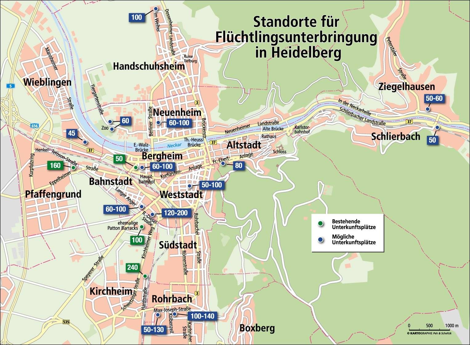 Wo in Heidelberg neue Unterkünfte für Flüchtlinge entstehen sollen