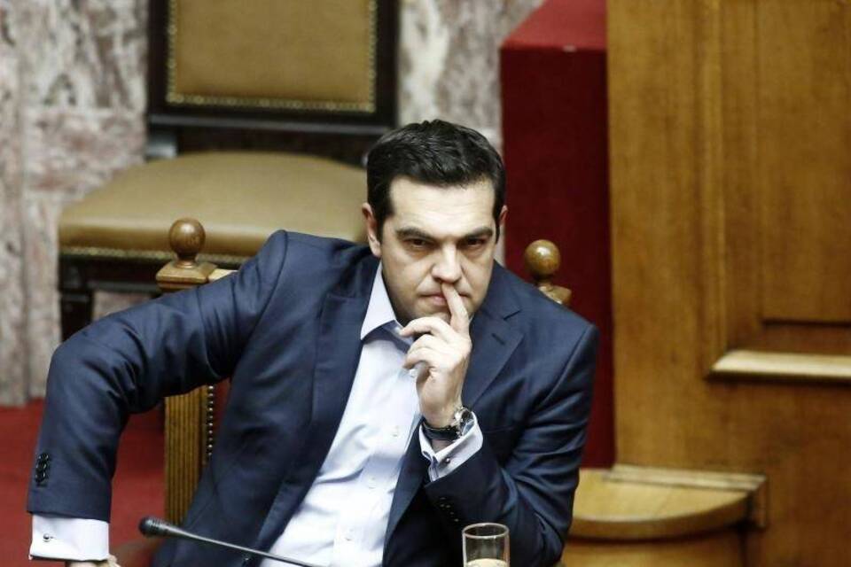 Tsipras im Parlament