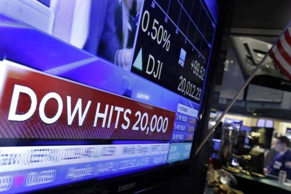 Dow Jones über 20. 000 Punkten