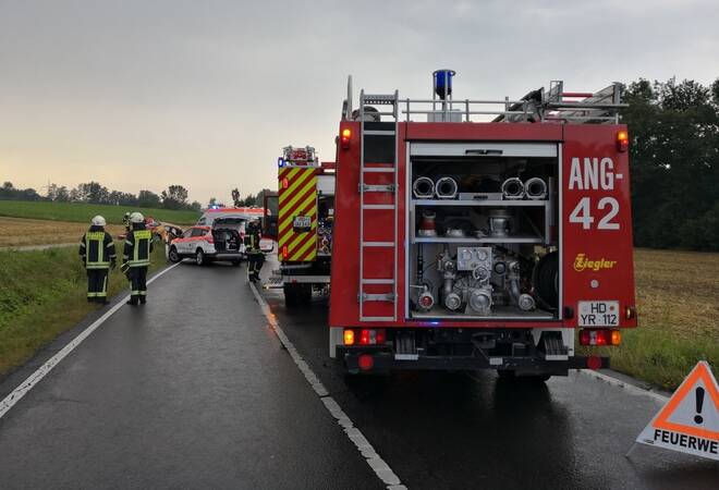 
		Angelbachtal:  Vollsperrung nach schwerem Unfall auf der B39 nach Mühlhausen
		