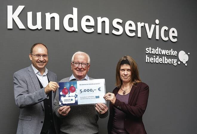 Heidelberg:  Stadtwerke unterstützen RNZ-Weihnachtsaktion