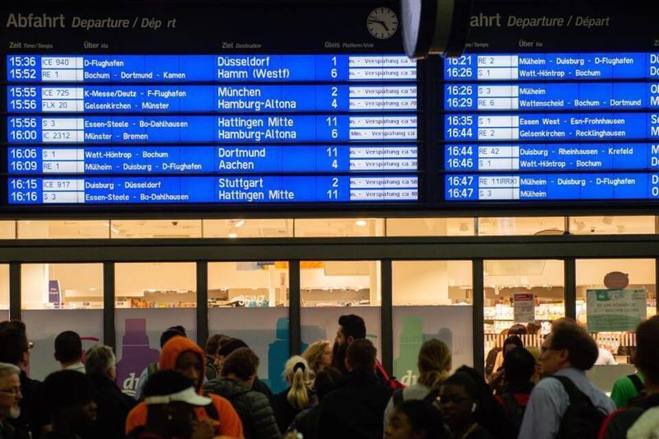 Verspätungen bei der Deutschen Bahn