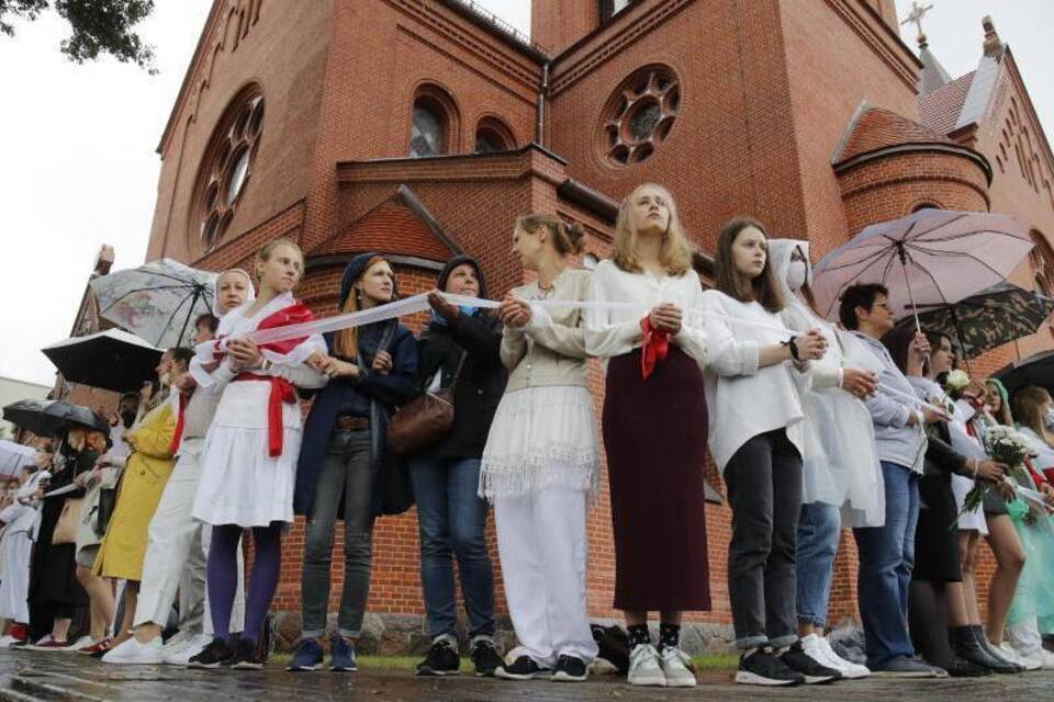 Demonstrantinnen in Minsk