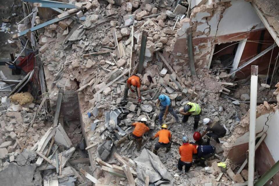 Nach der schweren Explosion in Beirut Nach der schweren Explosion in Beirut