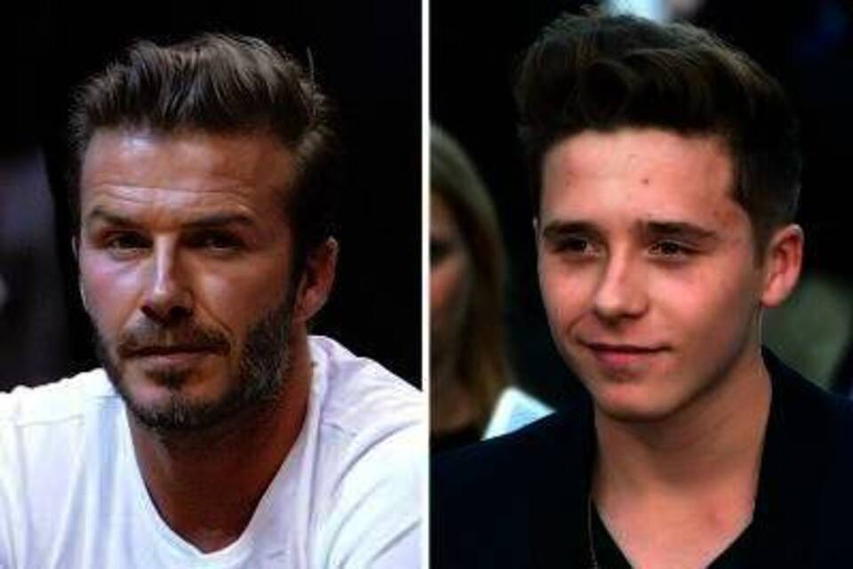 David Beckham und Sohn Brooklyn David Beckham und Sohn Brooklyn