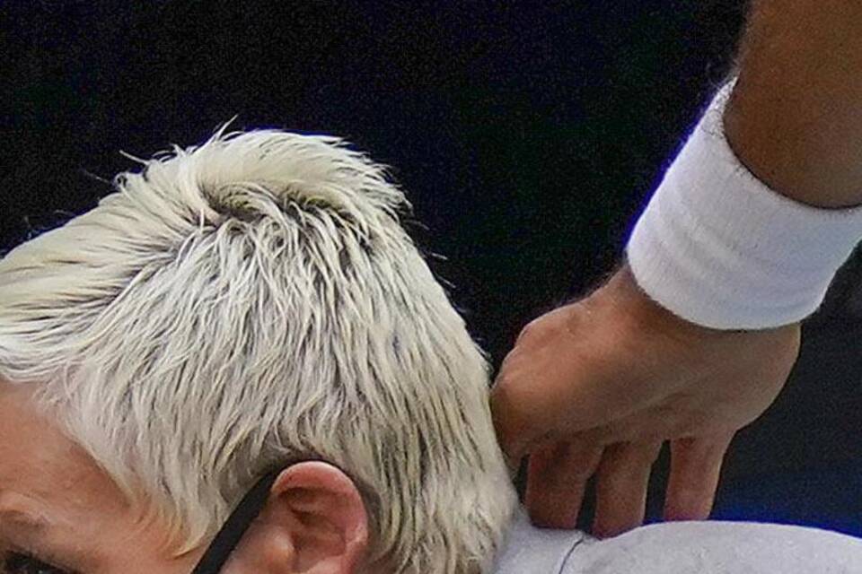 Novak Djokovic und die Linienrichterin Novak Djokovic und die Linienrichterin