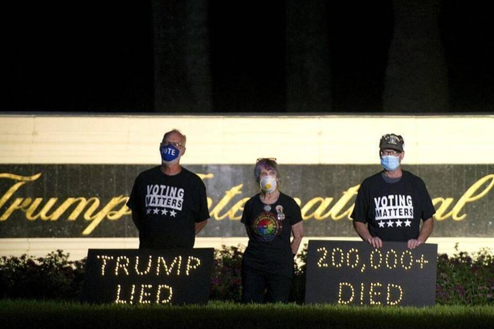 Anti-Trump-Demonstranten in den USA Anti-Trump-Demonstranten in den USA