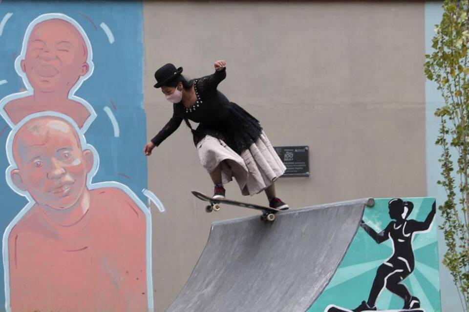Skaterin in Bolivien Skaterin in Bolivien