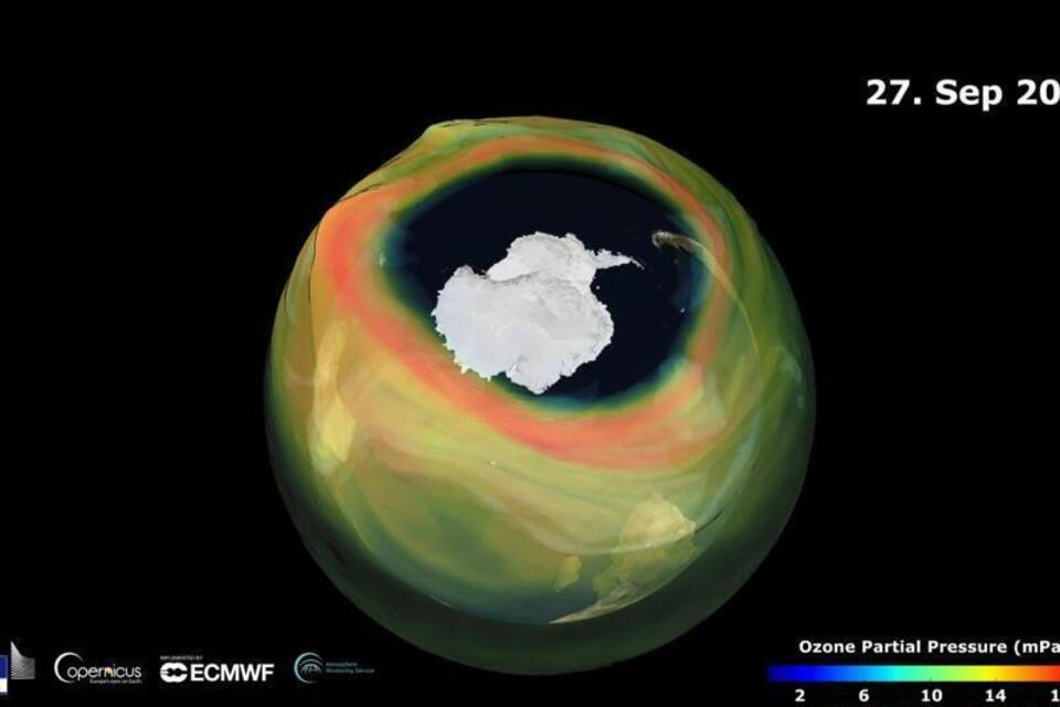 Das Ozonloch über der Antarktis