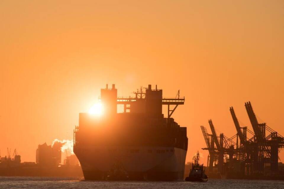 Containerschiff im Hamburger Hafen