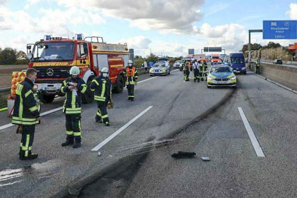 Unfall auf Autobahn A 66