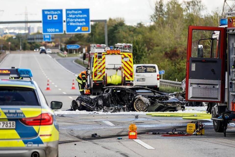 Unfall auf Autobahn A 66