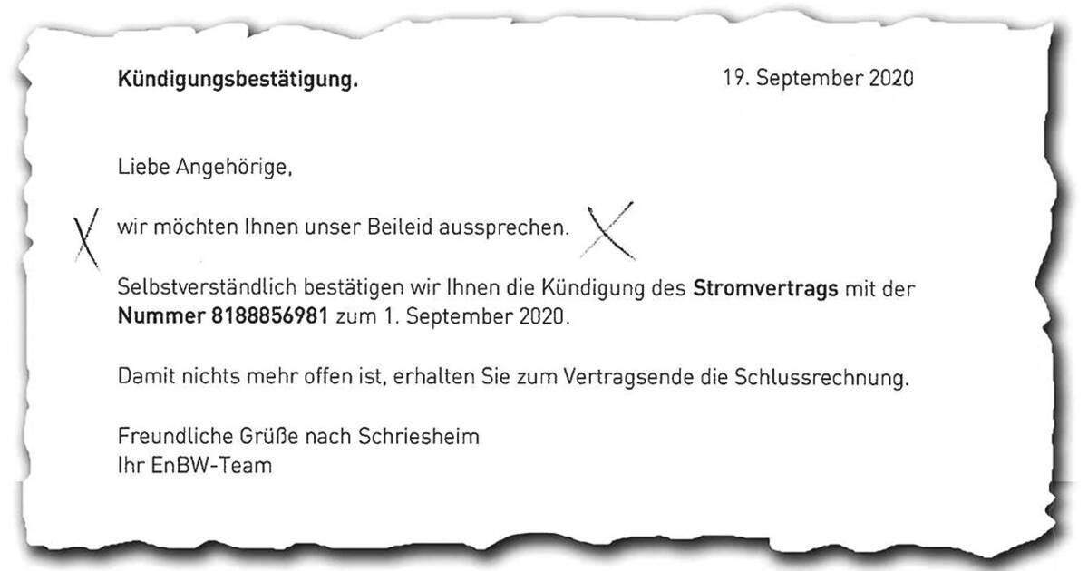 Schriesheim Wie Die Enbw Einen Mann Fur Tot Erklarte Nachrichten Aus Der Metropolregion Rhein Neckar Rnz