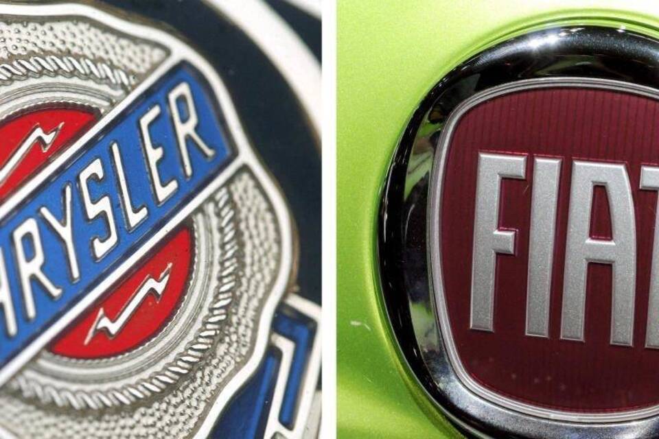 Logos von Chrysler und Fiat Logos von Chrysler und Fiat