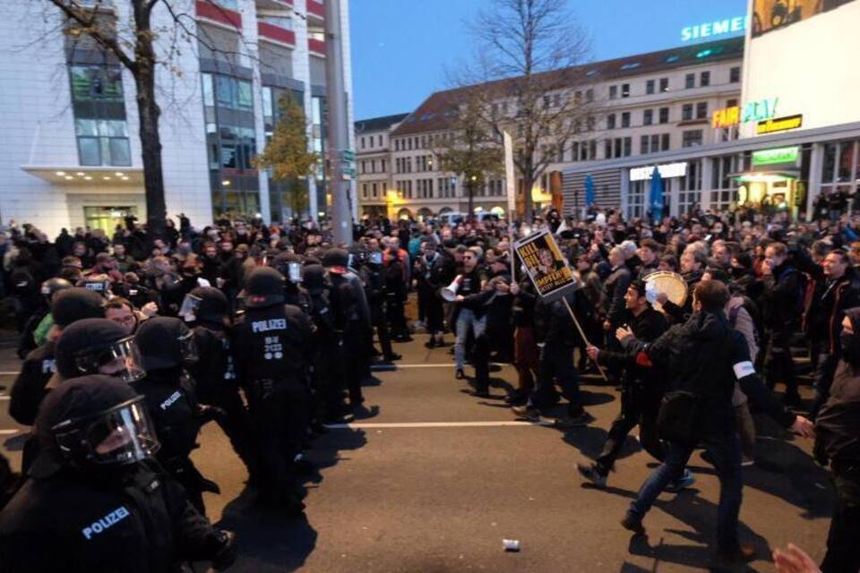 Demonstration «Querdenken» in Leipzig Demonstration «Querdenken» in Leipzig