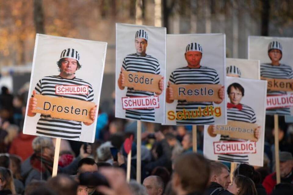 Demonstration «Querdenken» in Leipzig