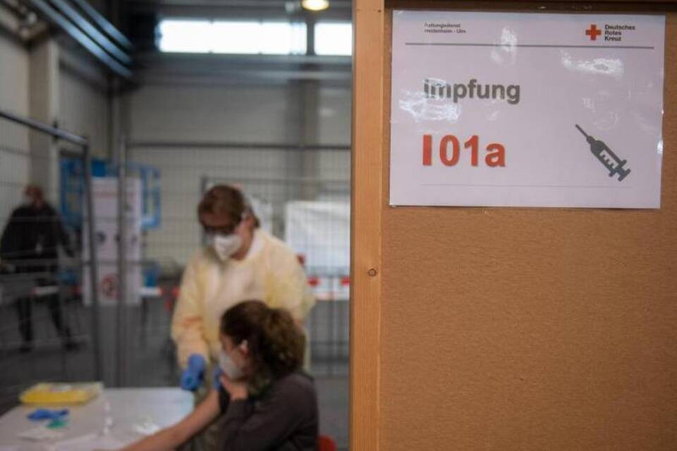 Probelauf Impfzentrum in Ulm