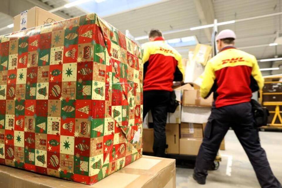 Pakete in der Weihnachtszeit