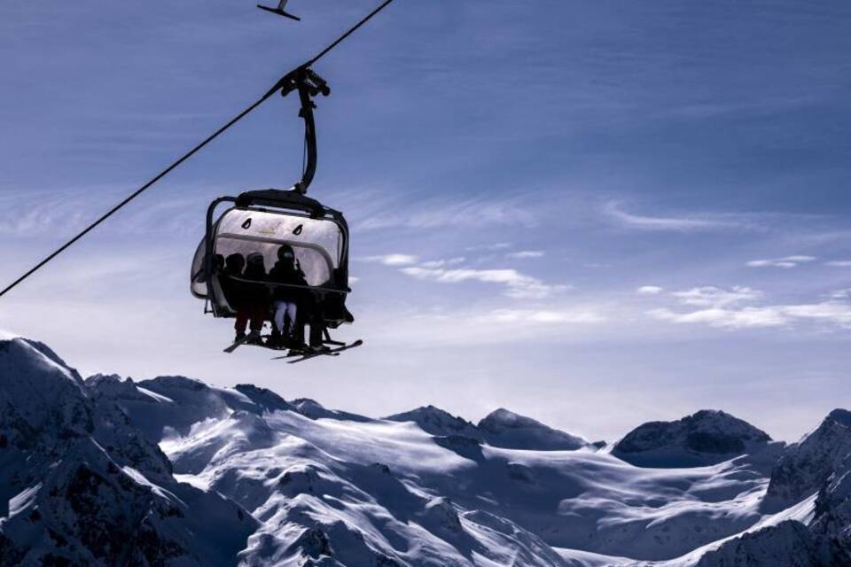 Skifahrer in Italien