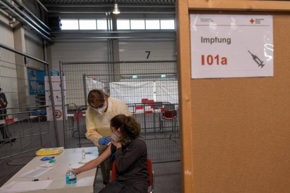 Probelauf Impfzentrum in Ulm Probelauf Impfzentrum in Ulm