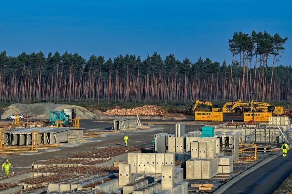 Baustelle der Tesla-Fabrik Baustelle der Tesla-Fabrik