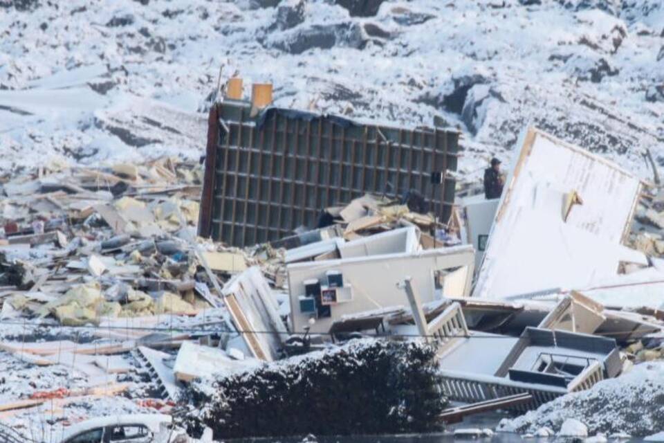 Nach dem Erdrutsch in Norwegen Nach dem Erdrutsch in Norwegen
