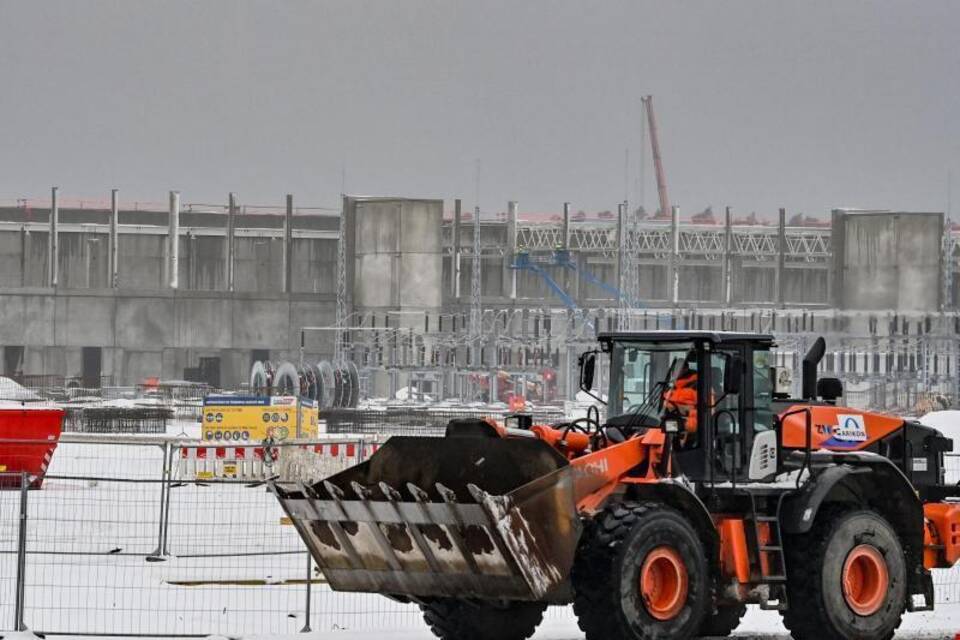 Tesla-Baustelle in Grünheide