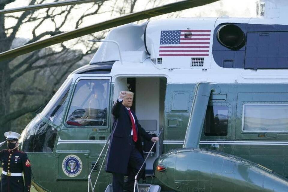 Vor Amtseinführung des designierten US-Präsidenten Biden - Trump Vor Amtseinführung des designierten US-Präsidenten Biden - Trump