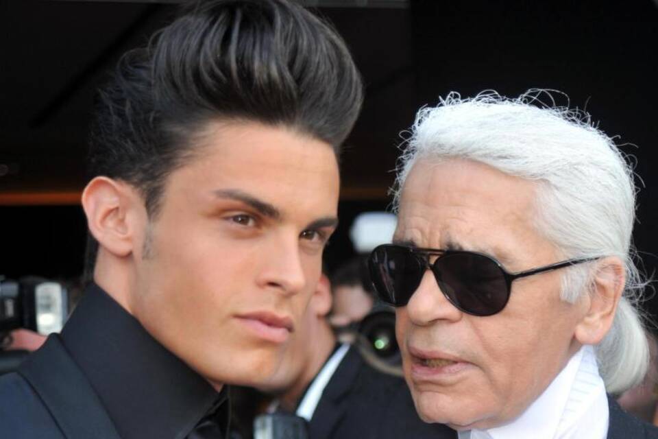 Karl Lagerfeld und Baptiste Giabiconi Karl Lagerfeld und Baptiste Giabiconi