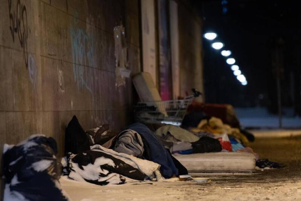 Winterwetter - Obdachlosigkeit in Berlin