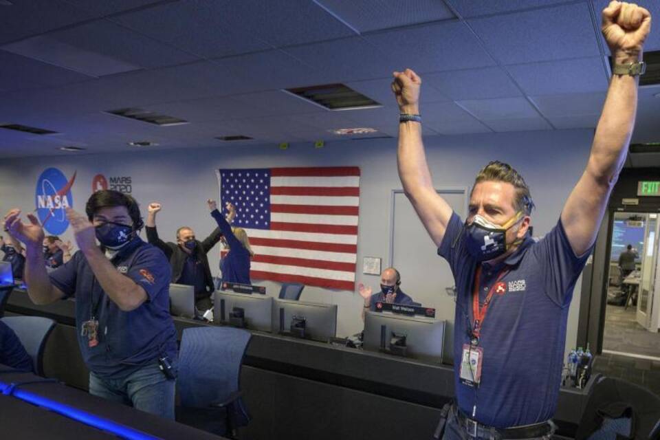 Jubel bei der Nasa Jubel bei der Nasa