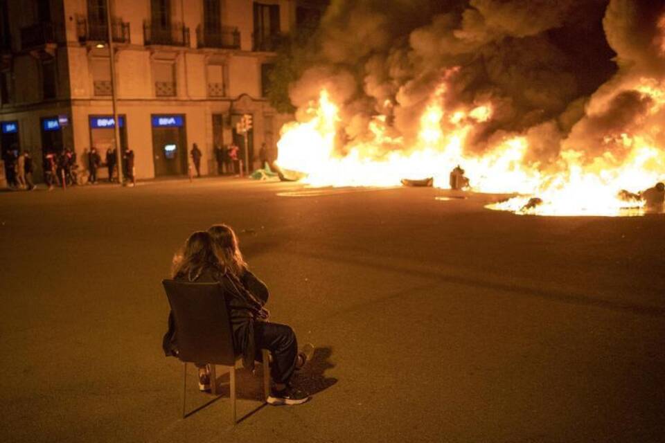 Protest in Barcelona Protest in Barcelona