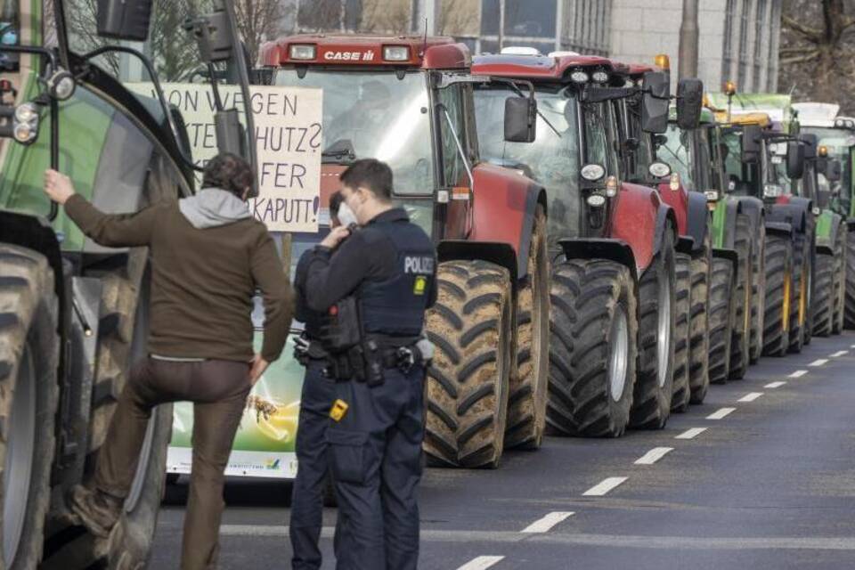 Bauern-Protestaktion