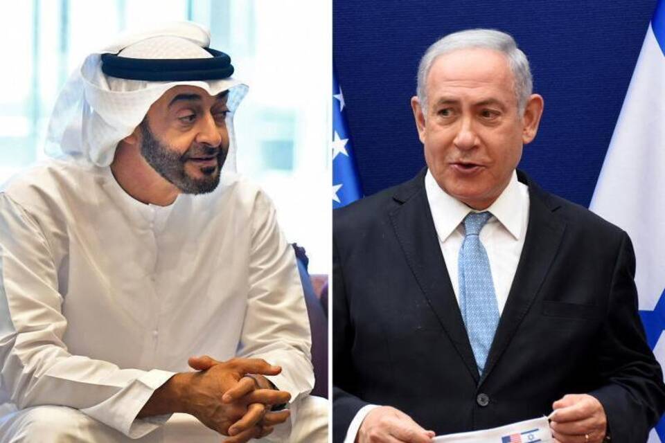 Mohammed bin Sajid al-Nahjan und Benjamin Netanjahu