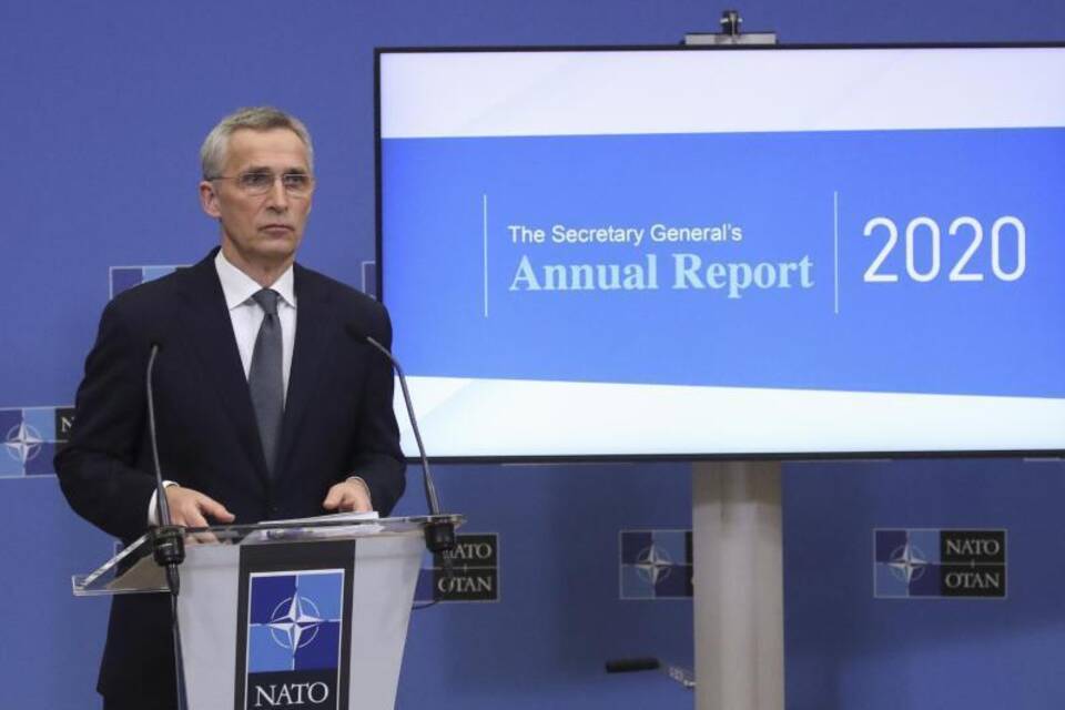 Nato-Generalsekretär Stoltenberg stellt Jahresbericht vor Nato-Generalsekretär Stoltenberg stellt Jahresbericht vor