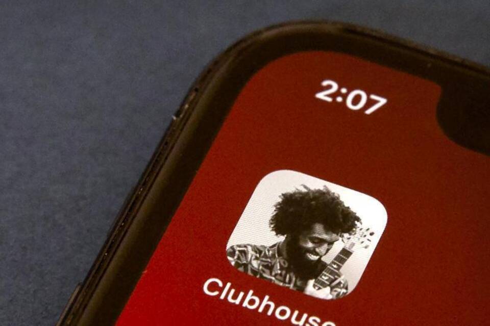 Das Logo der App Clubhouse. Das Logo der App Clubhouse.