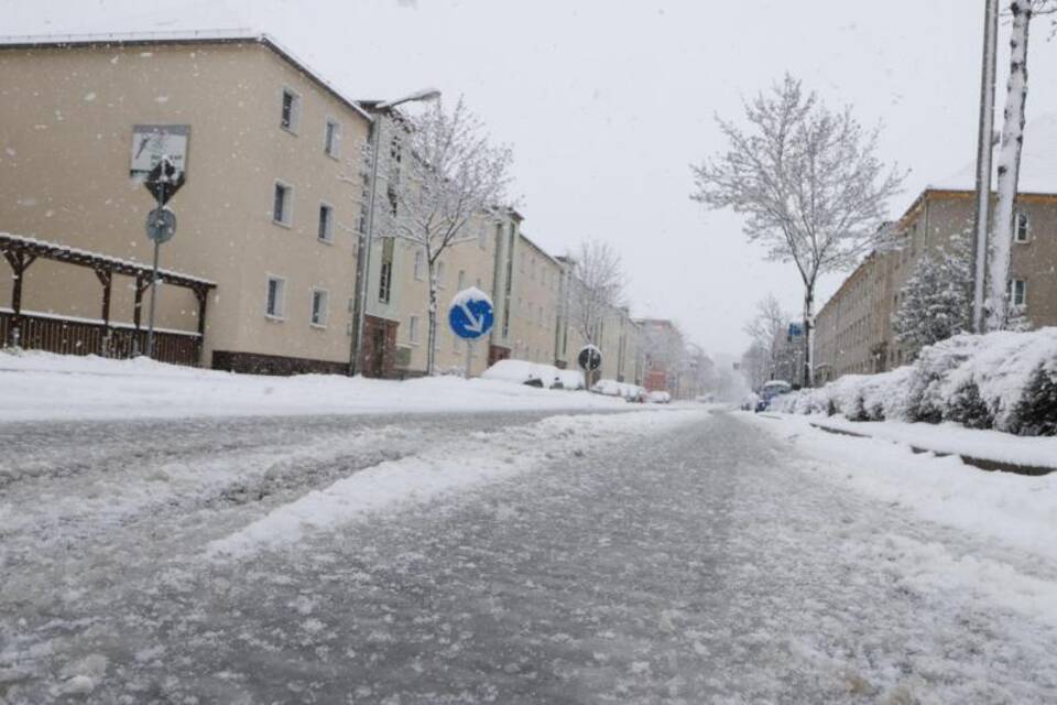 Schneefall in Thüringen