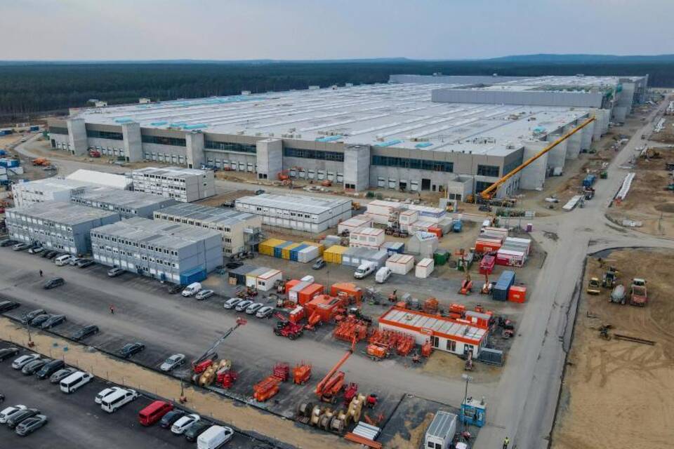Baugelände der Tesla Gigafactory