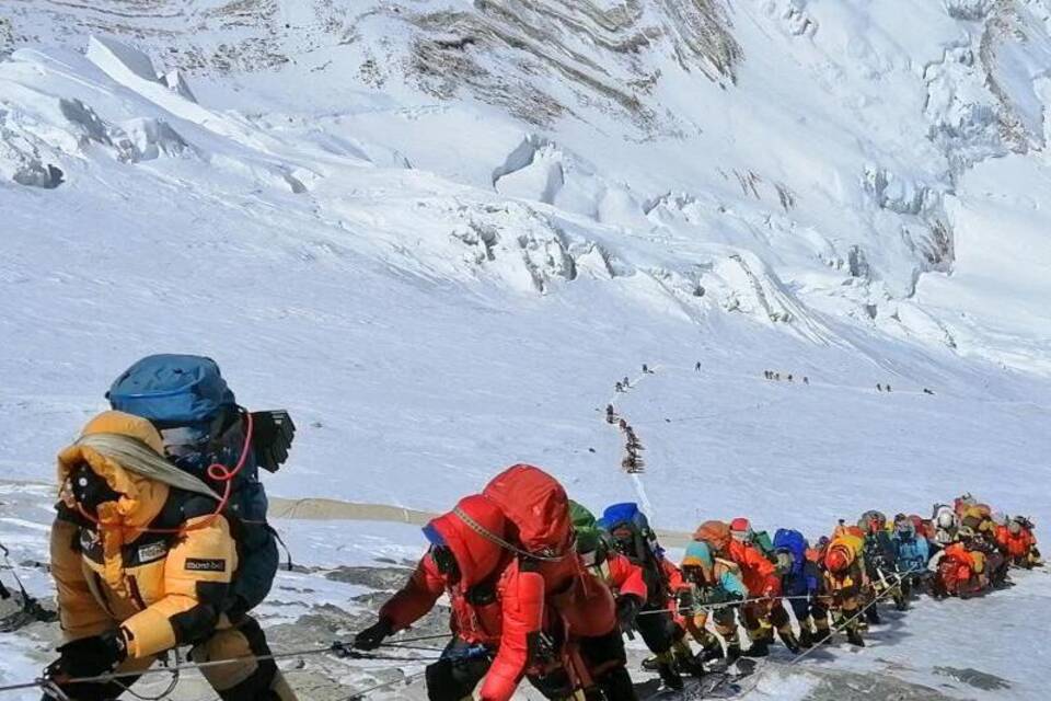 Bergsteiger auf Mount Everest