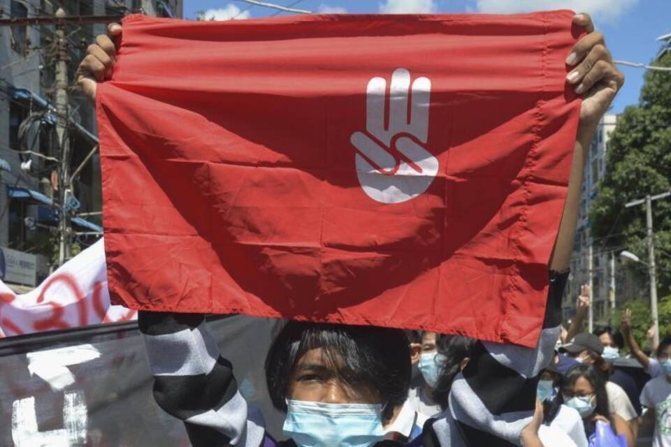 Protest in Myanmar