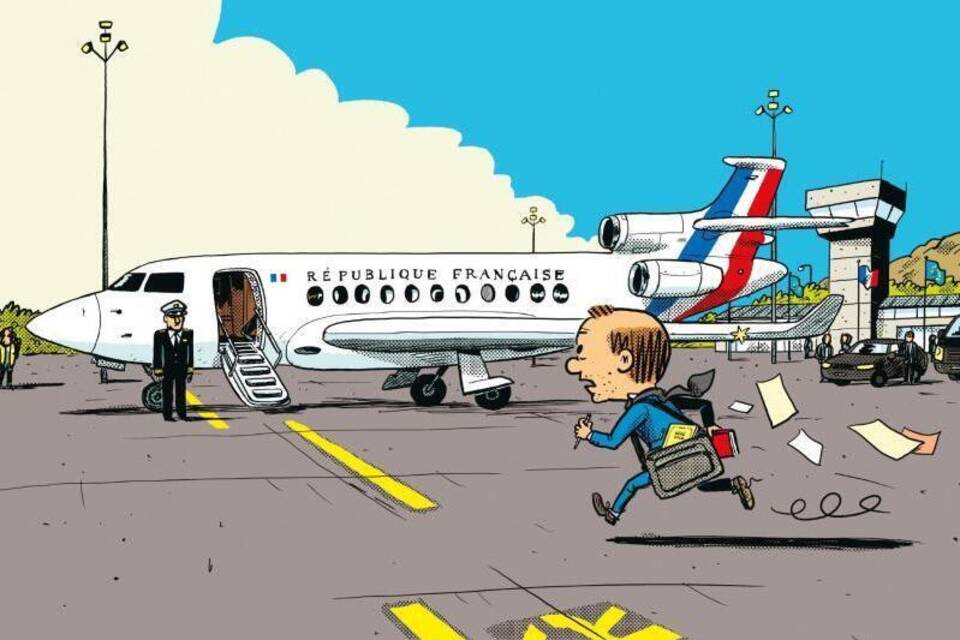 Comic über Präsident Macron
