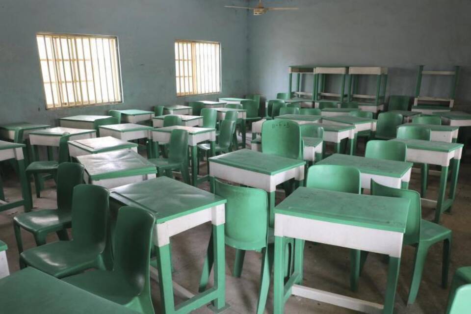 Leeres Klassenzimmer in Nigeria Leeres Klassenzimmer in Nigeria