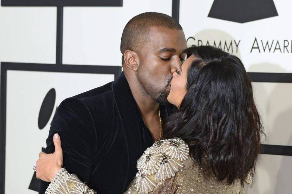 Grammy Awards - Kanye West & Kim Kardashian