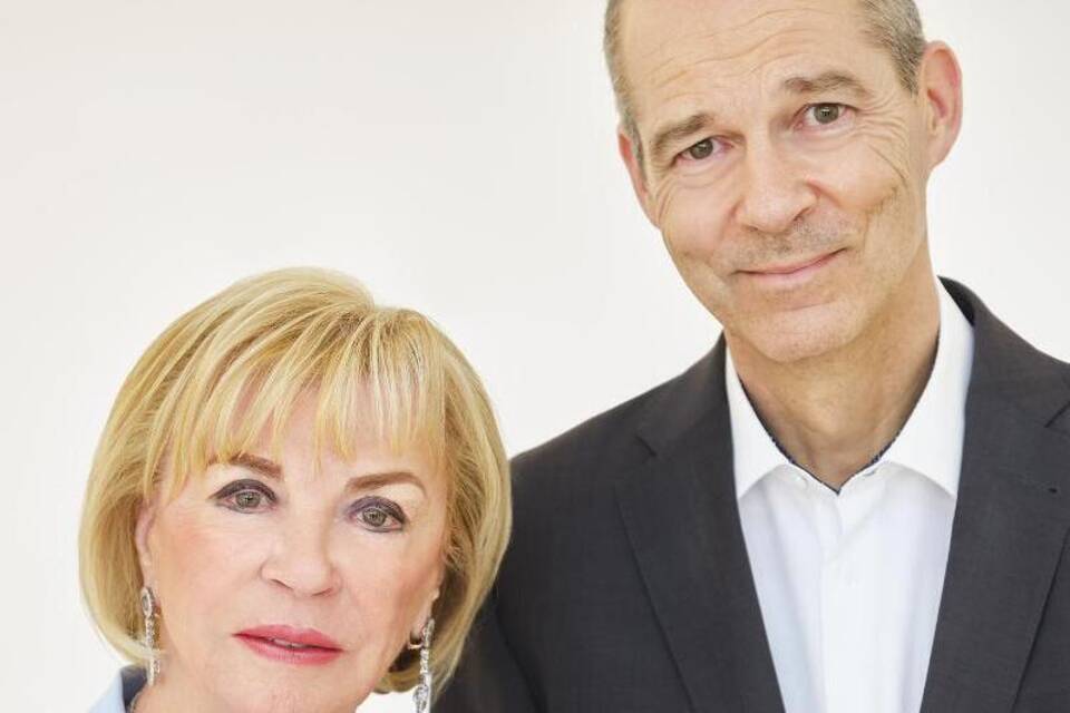 Medienunternehmerin Liz Mohn und Sohn Christoph Mohn