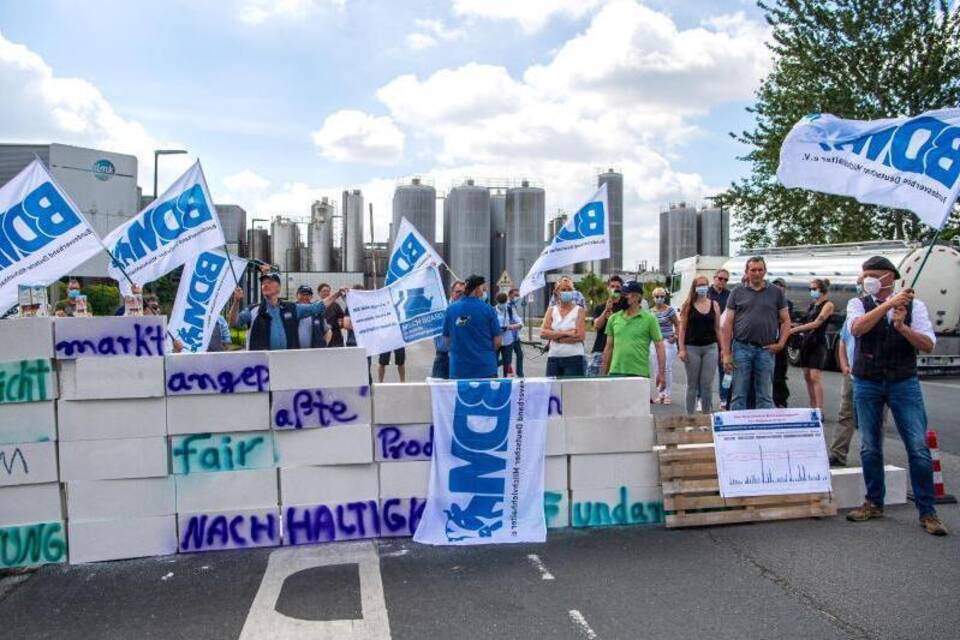 Protest von Milchbauern Protest von Milchbauern