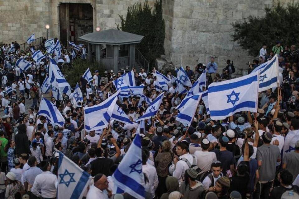 Flaggenmarsch in Jerusalem Flaggenmarsch in Jerusalem