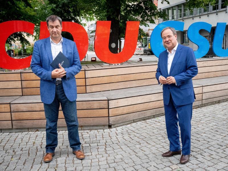 CDU/CSU: Laschet und Söder betonen Geschlossenheit bei ...