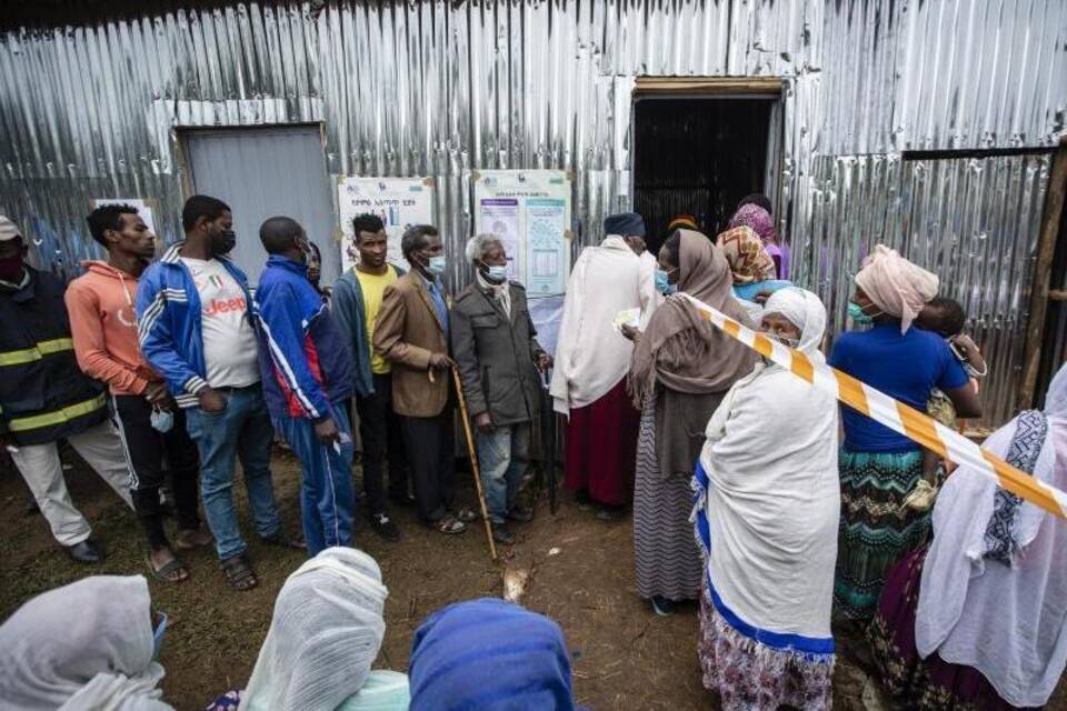 Wahllokal in Addis Abeba Wahllokal in Addis Abeba