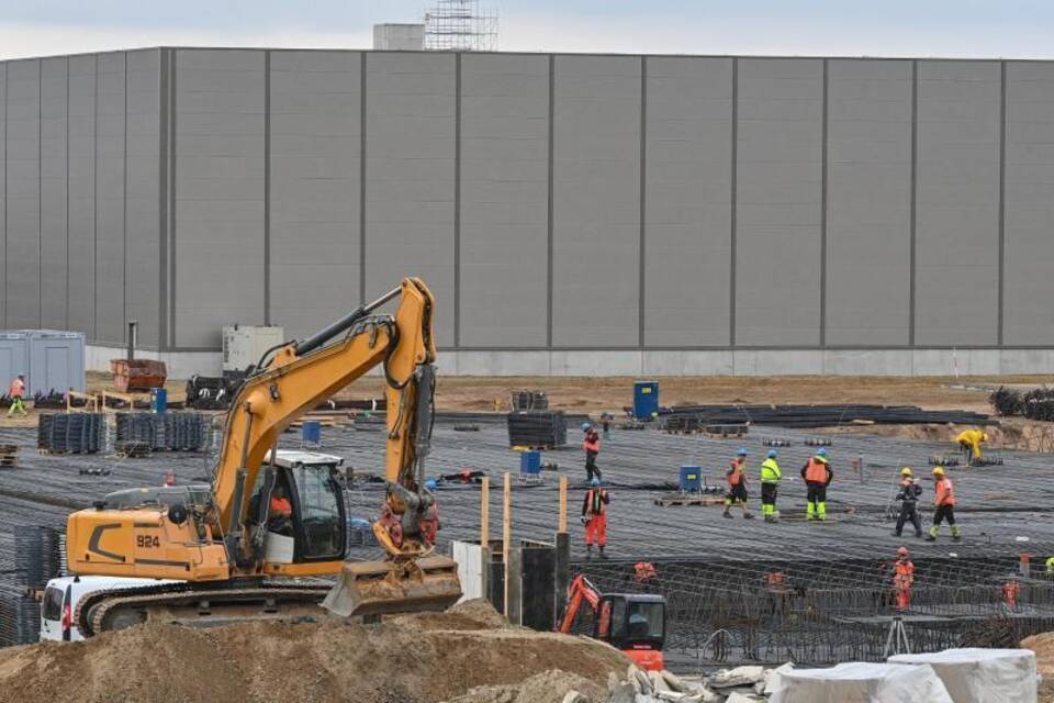 Baustelle Tesla Gigafactory